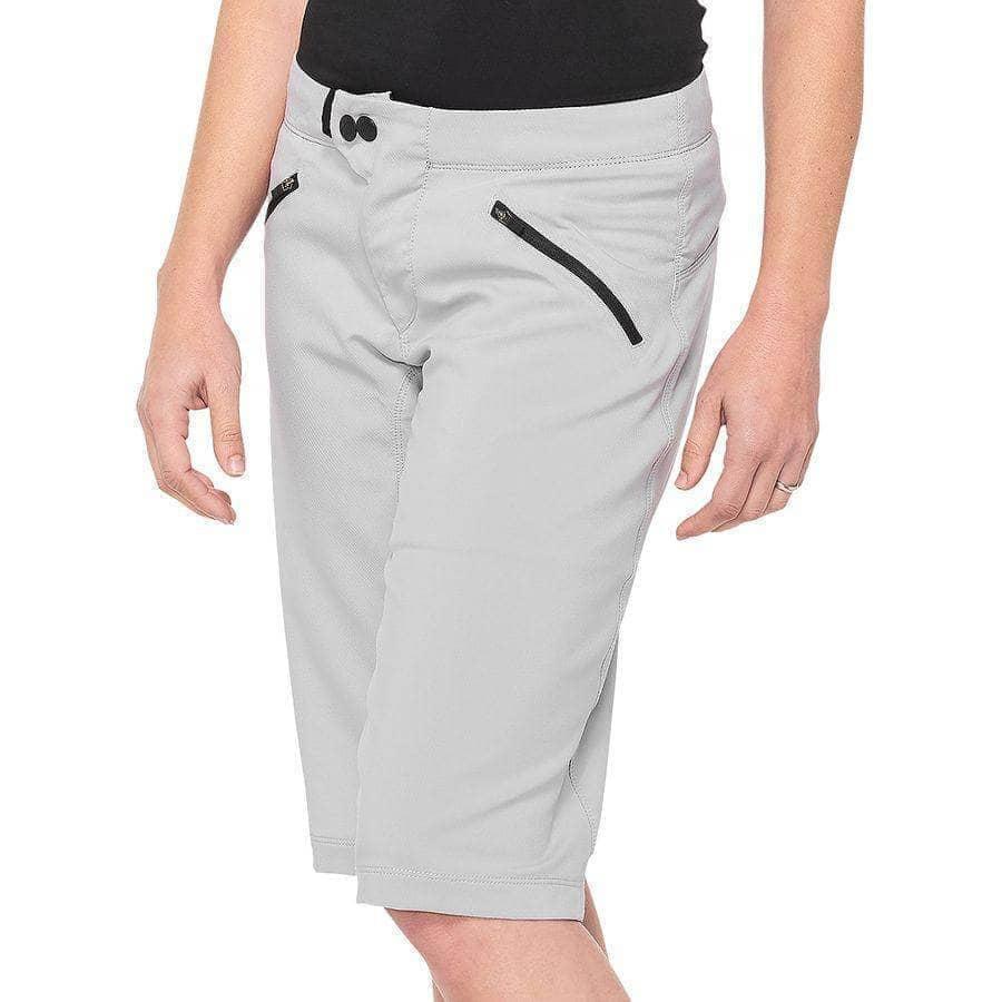 100% Women's Ridecamp Shorts Grey / Small Apparel - Clothing - Women's Shorts - Mountain