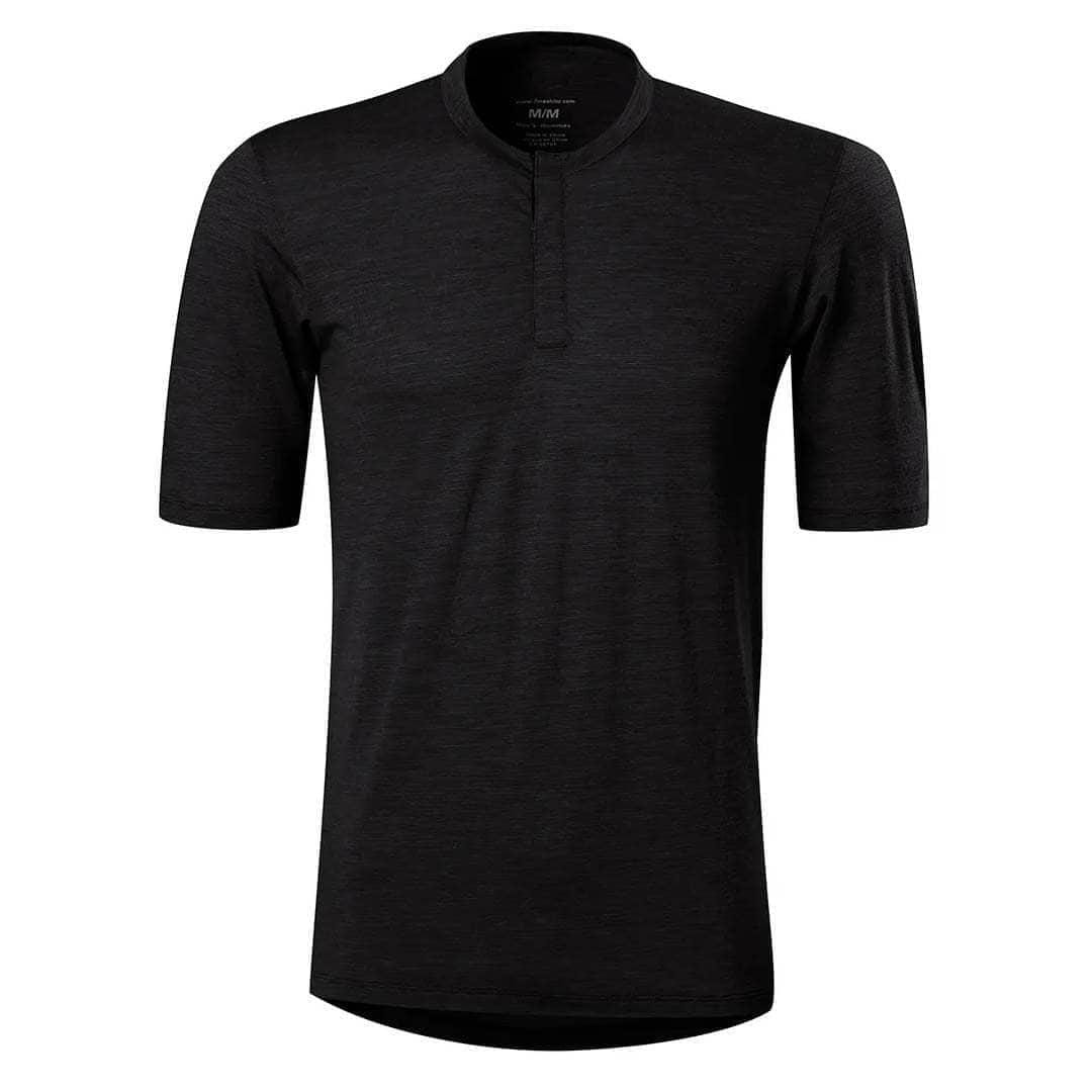 7mesh Men's Desperado Merino Henley Black / XS Apparel - Clothing - Men's Jerseys - Mountain