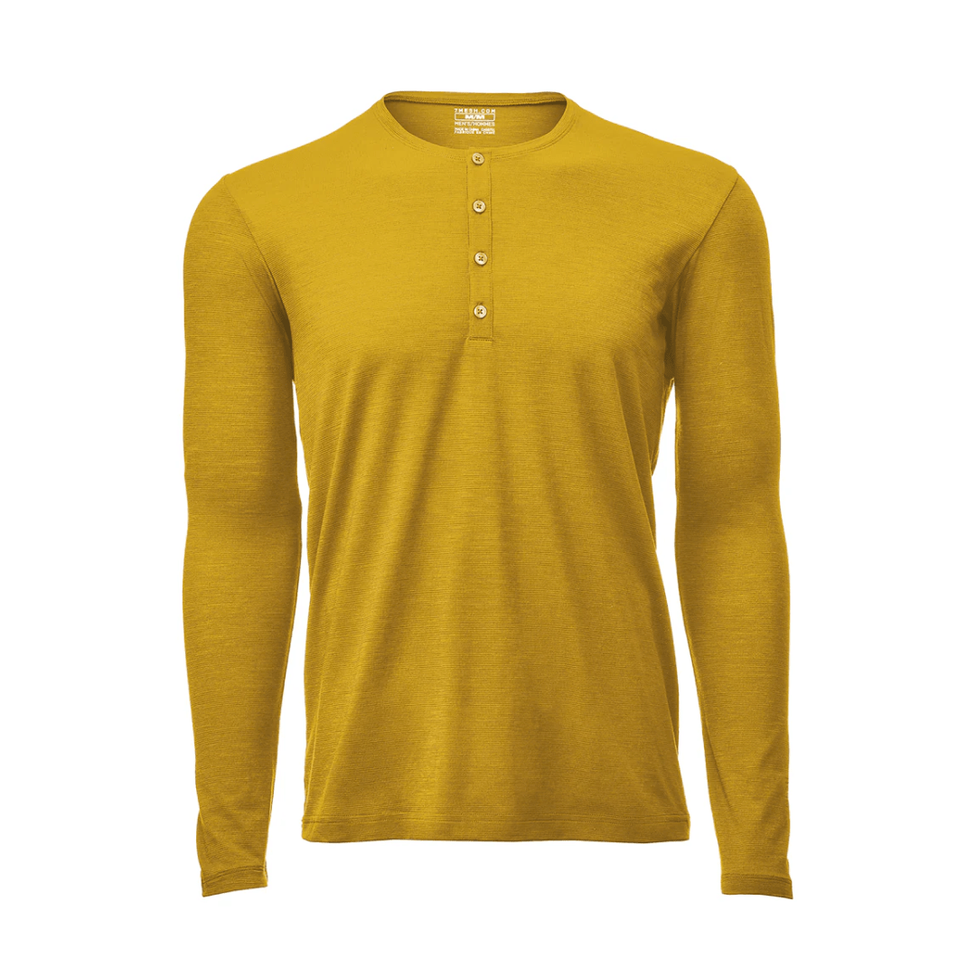 7mesh Men's Desperado Merino Henley Long Sleeve Honey / X-Small Apparel - Clothing - Men's Jerseys - Technical T-Shirts