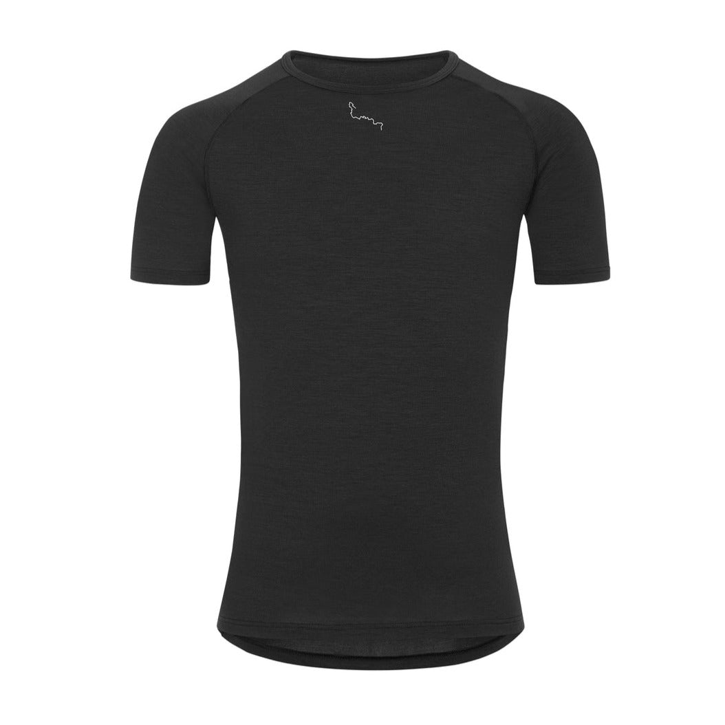Albion Men's Short Sleeve Merino Base Layer Black Medium Apparel - Clothing - Men's Base Layers