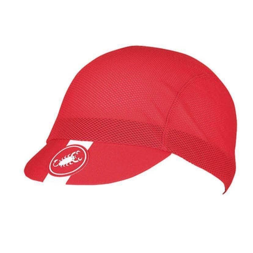 Castelli A/C Cycling Cap Red / One Size Apparel - Clothing - Riding Caps