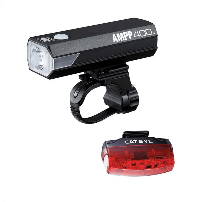 CatEye AMPP400 Front and Rapid Micro Rear Light Set Accessories - Lights - Sets