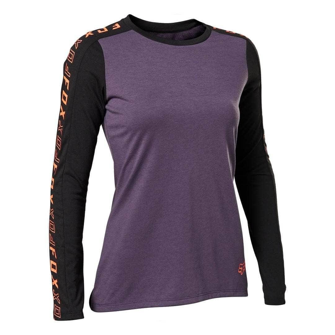 Fox Racing Women's Ranger DRIRELEASE LS Jersey Black/Purple / XS Apparel - Clothing - Women's Jerseys - Mountain