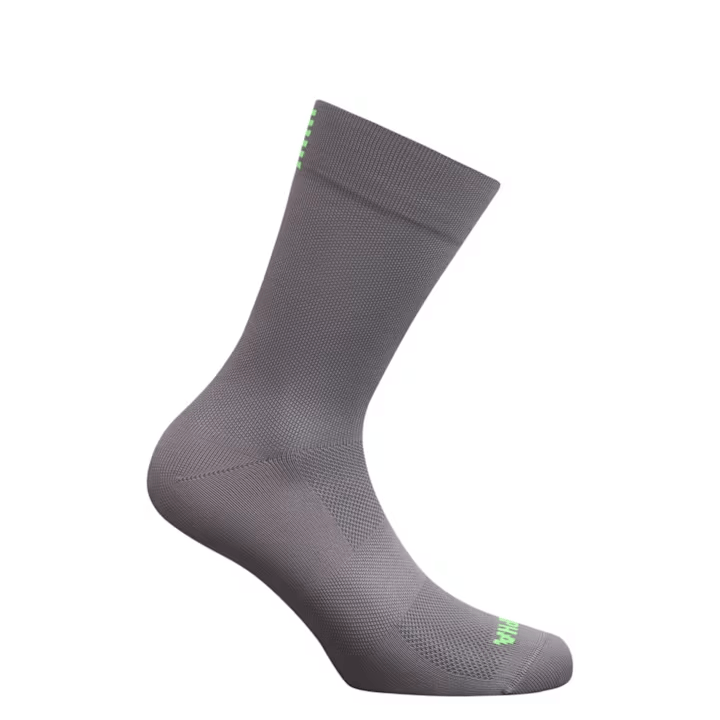 Rapha Pro Team Socks - Regular Mushroom / Fluroescent Green / XS Apparel - Clothing - Socks