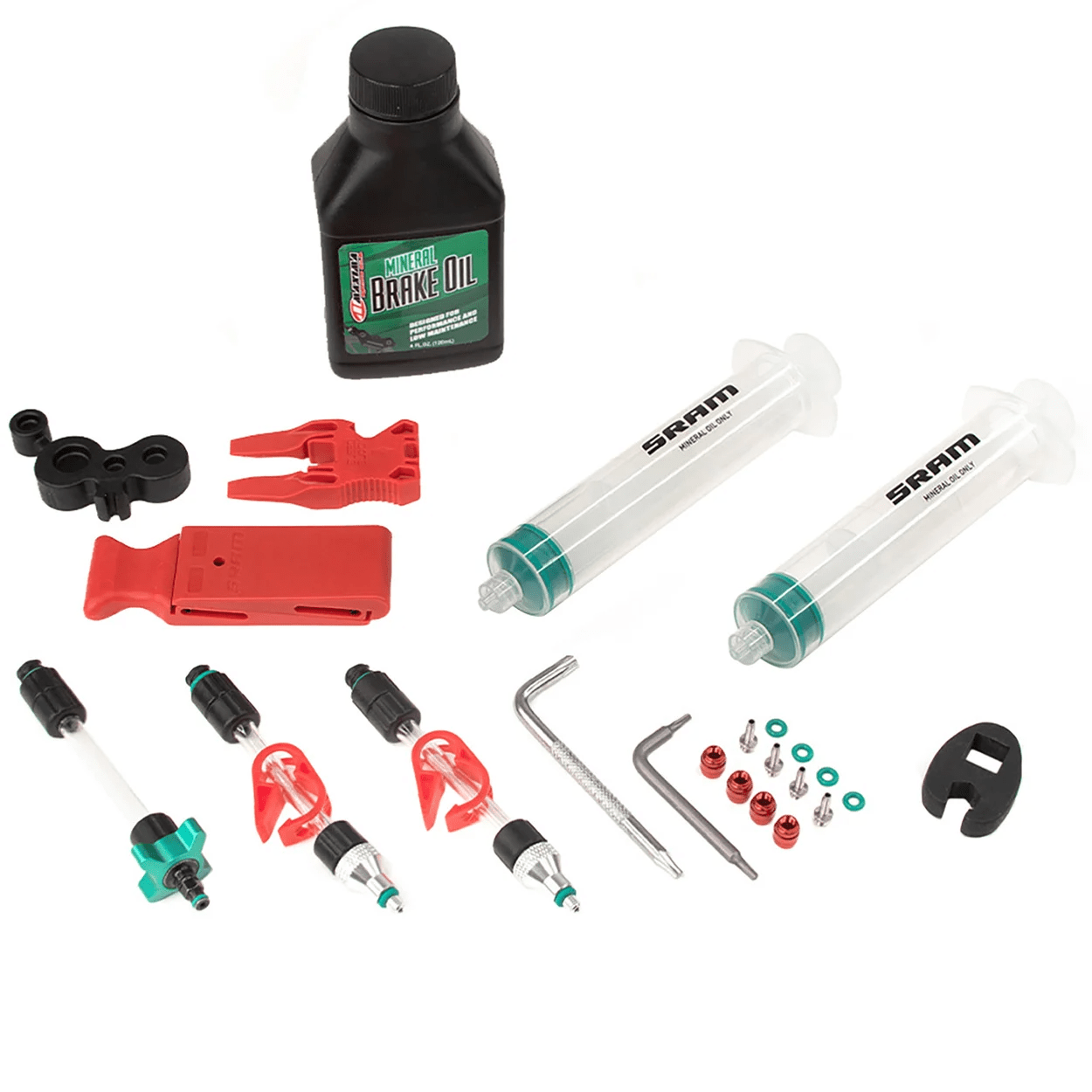 SRAM Mineral Oil Bleed Kit V2 with Oil Accessories - Maintenance - Bleed Kits