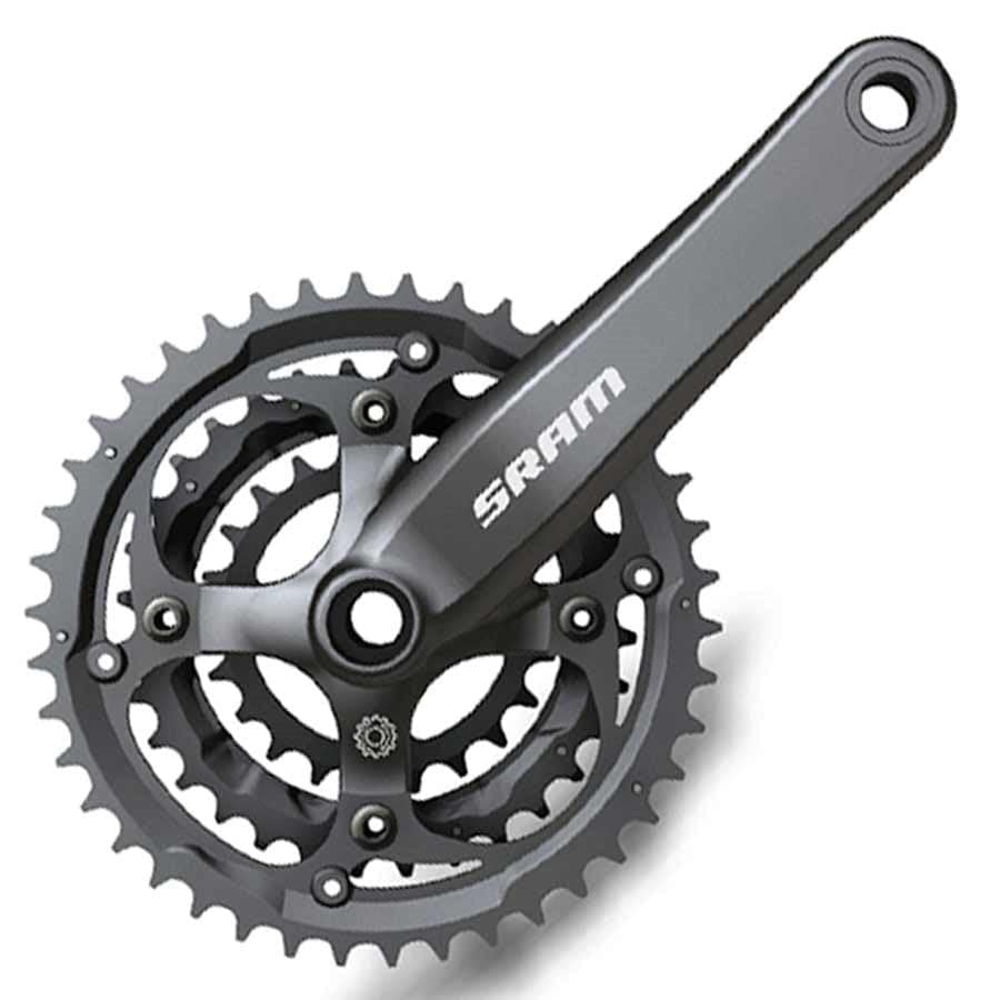 SRAM S600 3.0 SRAM, S600 3.0, Crankset, 8sp, 175mm, 22/32/42, BCD: 64/104, Square, CL: 51mm, Black MTB Cranksets