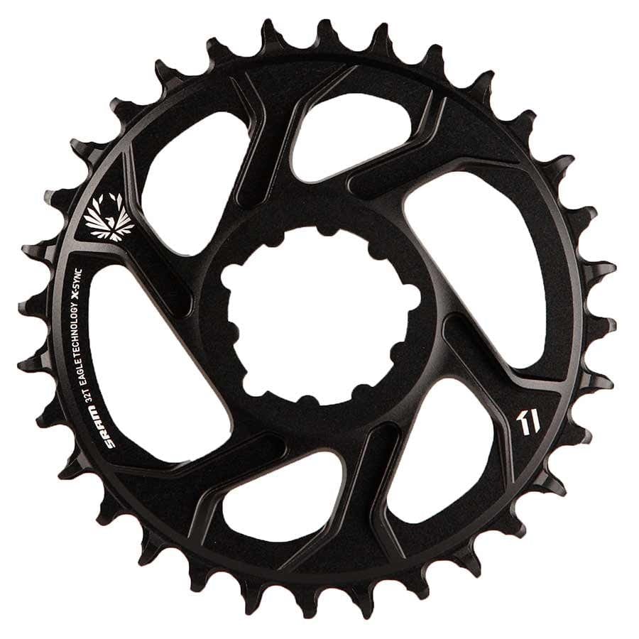 SRAM X-Sync 2 Eagle 6mm Offset 0T, 12sp., BCD: Direct Mount, Single Chainring, Aluminum, Black Chainrings