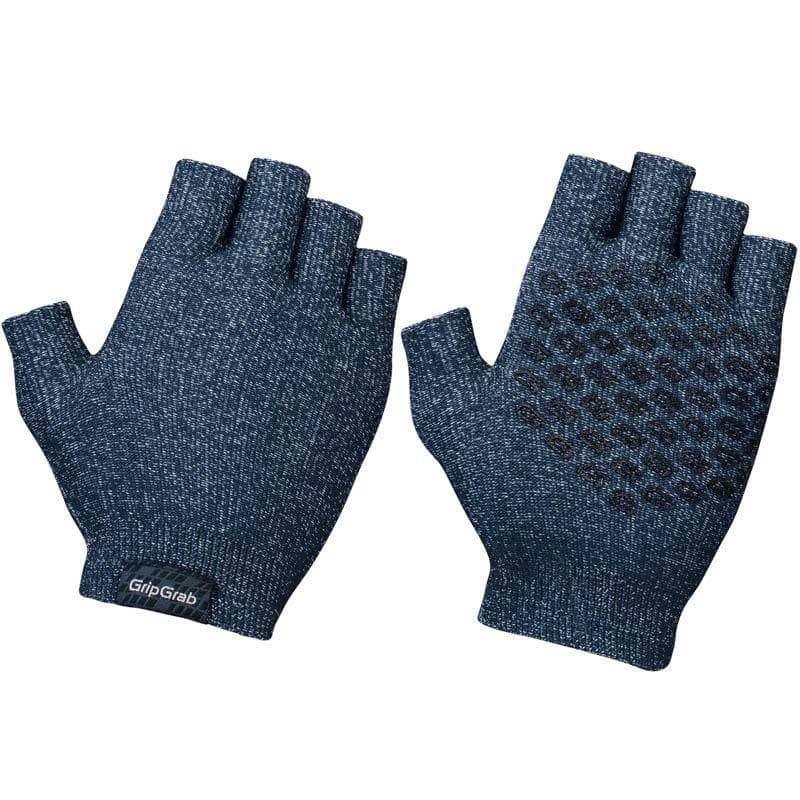 GripGrab GripGrab Freedom Knitted Short Finger Cycling Gloves Navy Blue / XS-S