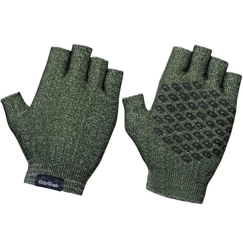 GripGrab GripGrab Freedom Knitted Short Finger Cycling Gloves Olive / XS-S